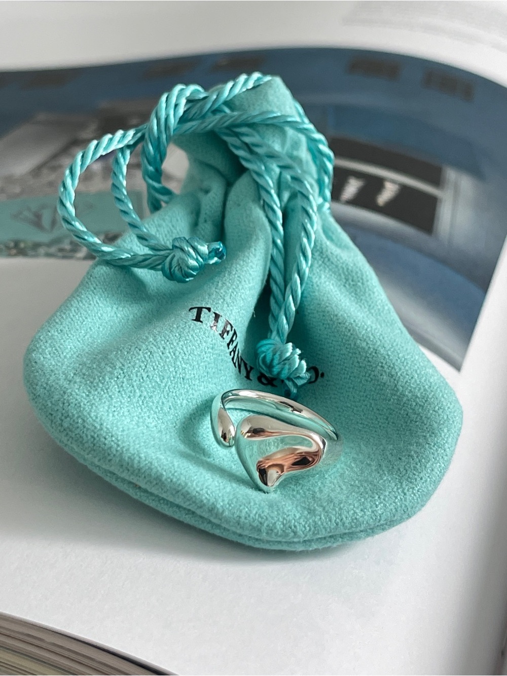 Tiffany & Co. Elsa Peretti Full Heart Ring Sterling Silver Size 5